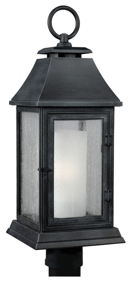 Shepherd One Light Post Lantern in Dark Weathered Zinc