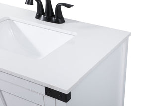 Home Living 19" Farmhouse White-Light Bathroom Vanity