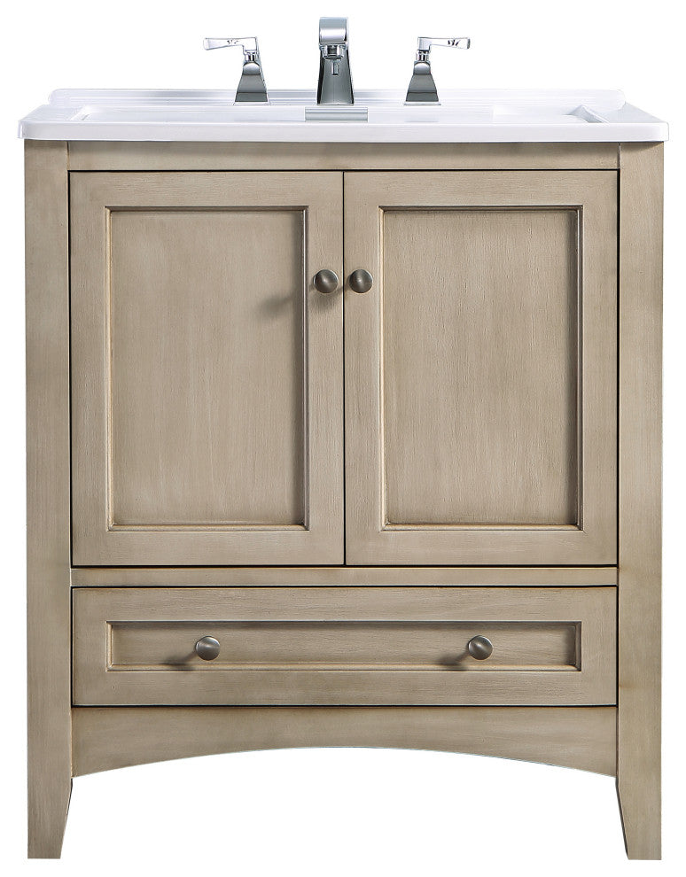 Stufurhome Delia 30" Laundry Utility Sink, Off-White