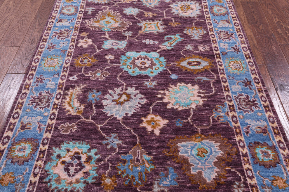 Handmade Turkish Oushak Wool Rug 4' 1" X 6' 3" - Q15338