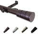 Noah 13/16" Diameter Curtain Rod, Cocoa, 18-28"