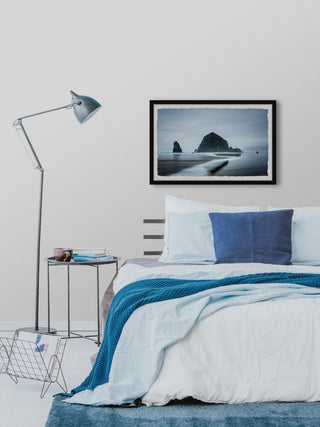 "Reflective Beach" Framed Painting Print, 12x8