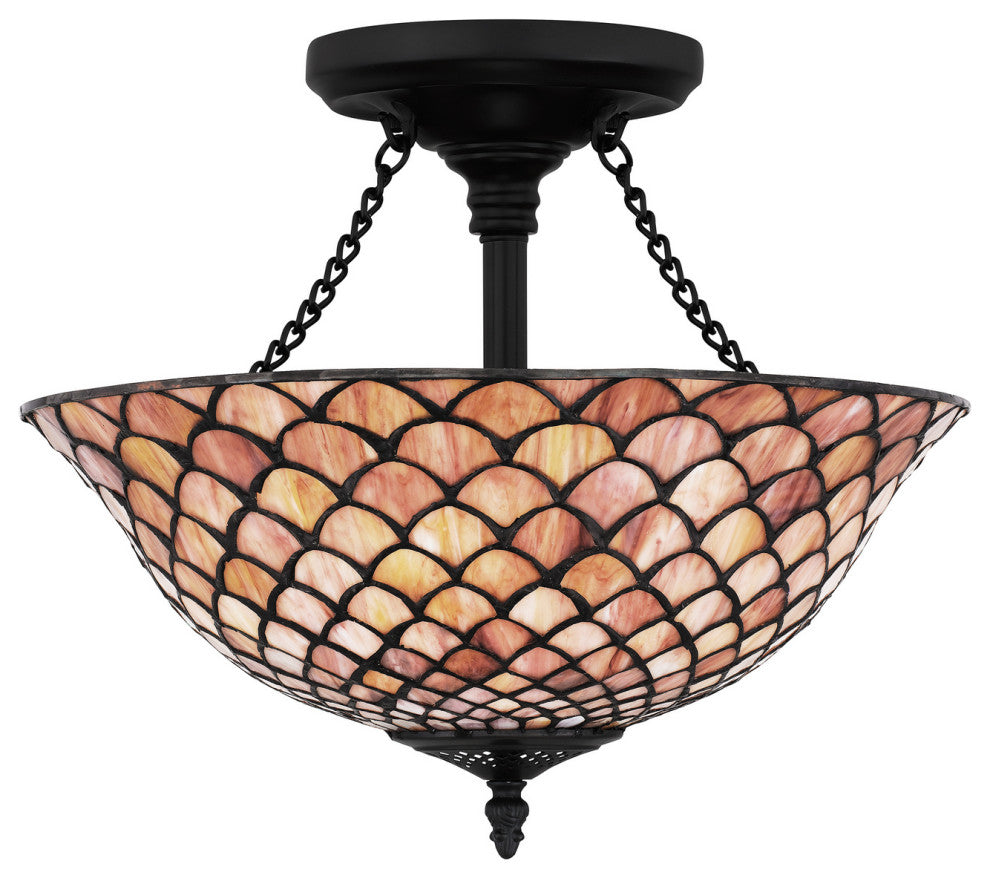 Quoizel TF5329MBK 2-Light Semi Flush Mount, Ursa