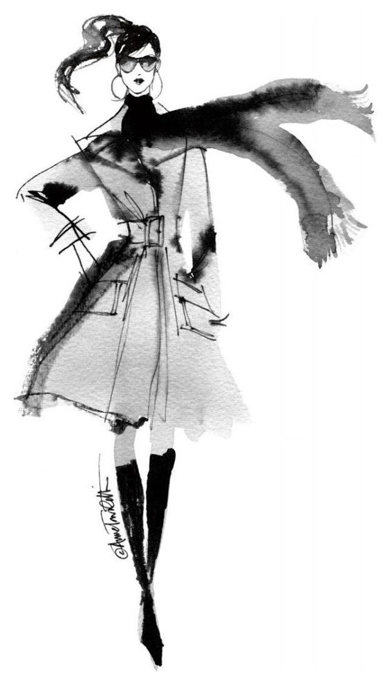 "Modern Fashion I" Digital Paper Print by Anne Tavoletti, 24"x30"
