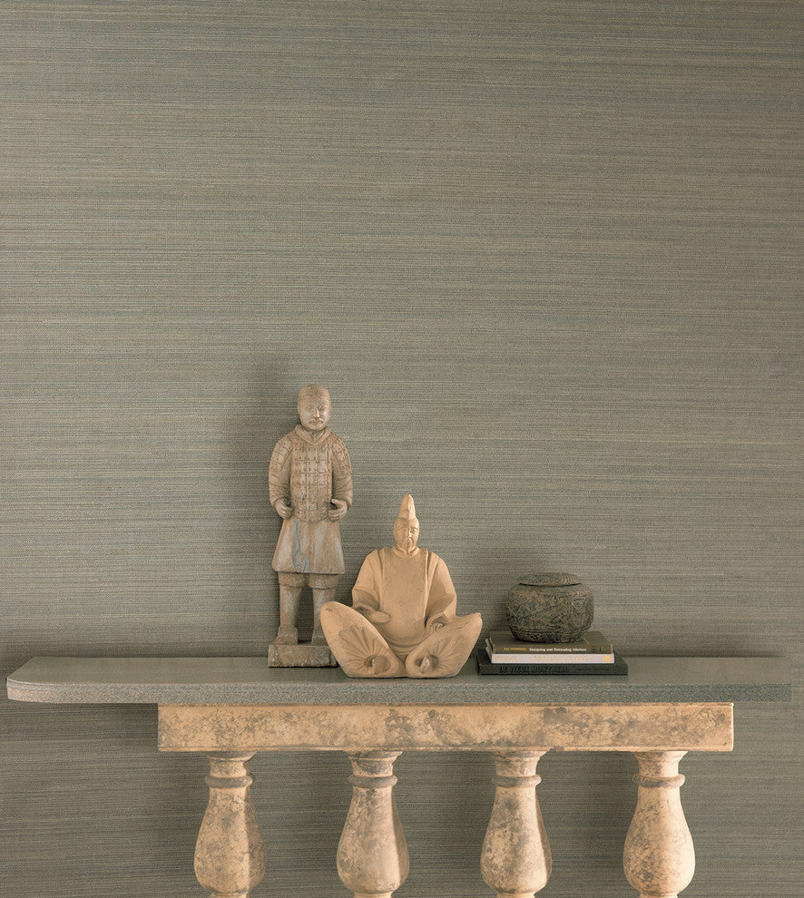 Xinmei Beige Grasscloth Wallpaper, Bolt