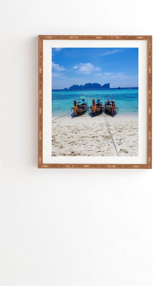 Tristanvision Island Hopping On Longtails Framed Wall Art, 11x13"