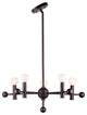 5 Light Chandelier, Antique Bronze