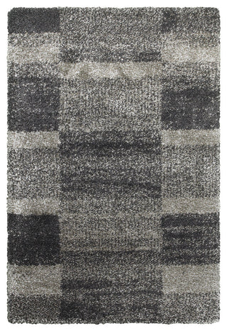 Hartley Shaded Blocks Gray and Charcoal Area Rug, 6'7"x9'6"