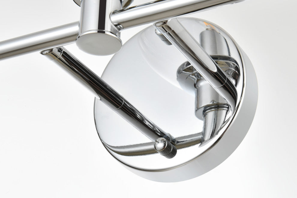 5 Light Chrome And Clear Bath Sconce