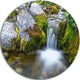 Summer Water Stream, Landscape Photography Round Wall Art, 36"