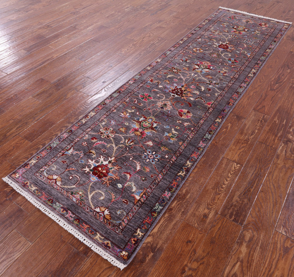 Runner Persian Tabriz Handmade Wool Rug 2' 8" X 9' 9" - Q12796