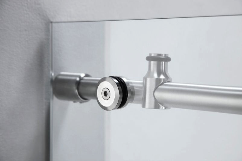 56"“60"Wx76" Frameless Sliding Shower Door With Clear Glass, Chrome