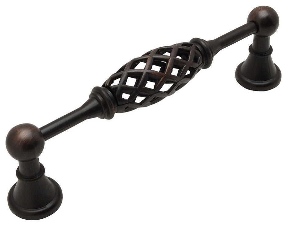 Cosmas 1749-5ORB Oil Rubbed Bronze 5"� CTC (128mm) Birdcage Pull [5 PACK]
