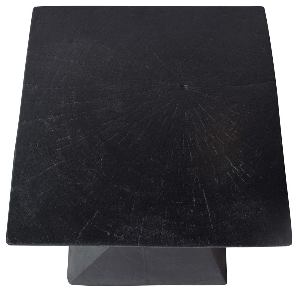 GDF Studio Jerod Indoor Lightweight Concrete Accent Table, Black
