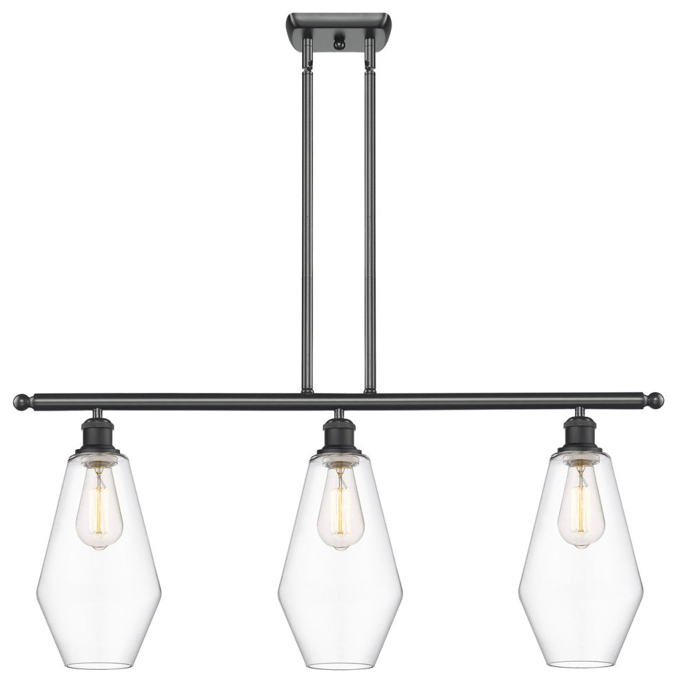 Innovations 516-3I-BK-G652-7-LED 3-Light Island Light, Matte Black
