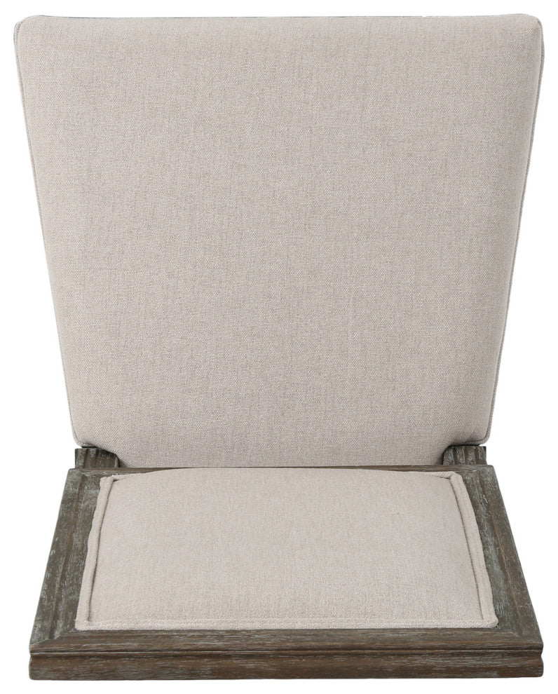 GDF Studio Margaret Traditional Fabric Dining Chairs, Set of 2, Wheat
