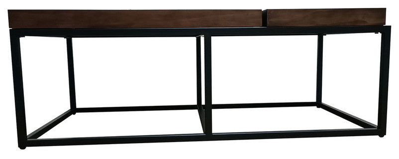 Industrial Vintage Coffee Table With Metal Frame Living Room Coffee Table