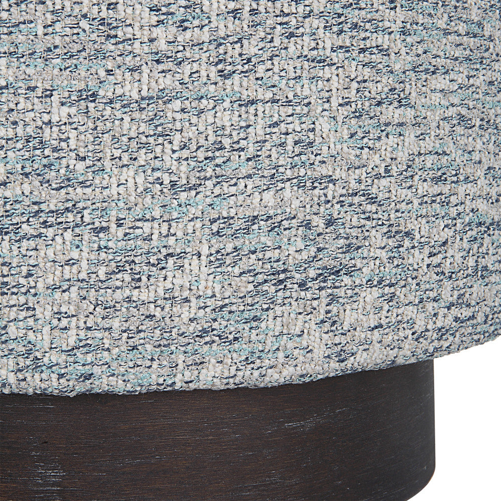 Uttermost Avila Tweed Round ottoman