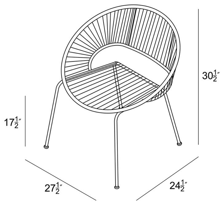 Acapulco Dining Side Chair, Glacier Blue