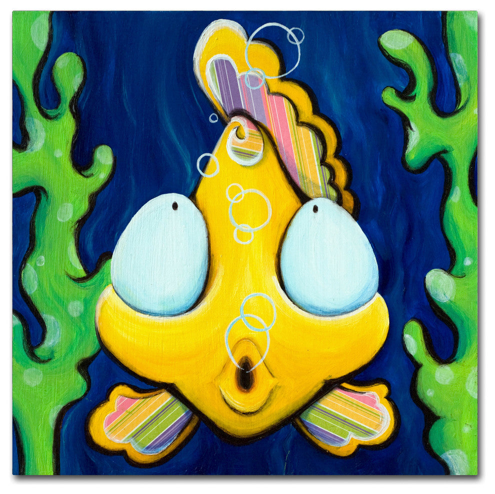 'Fish Bubbles' Canvas Art by Sylvia Masek