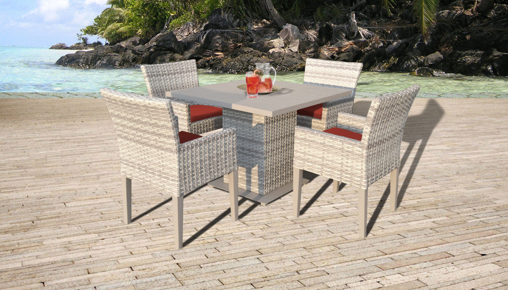 Fairmont Square Dining Table with 4 Chairs, Terracotta
