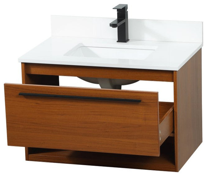 Elegant Decor Roman Bathroom Vanity Teak