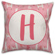 Monogram Lllama Pattern - H 16x16 Spun Poly Pillow