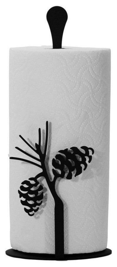 Rooster Paper Towel Stand, Pinecone
