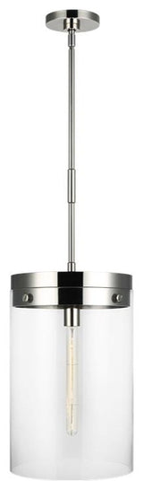 Generation Lighting, CP1011PN, Large Cylinder Pendant, Polished Nickel