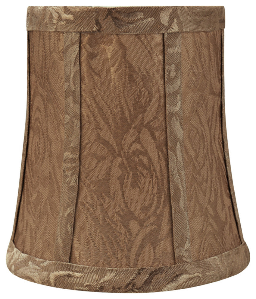 Aspen Creative 30366-2 Bell Clip-On Lamp Shade Brown 4" x 5" x 5"