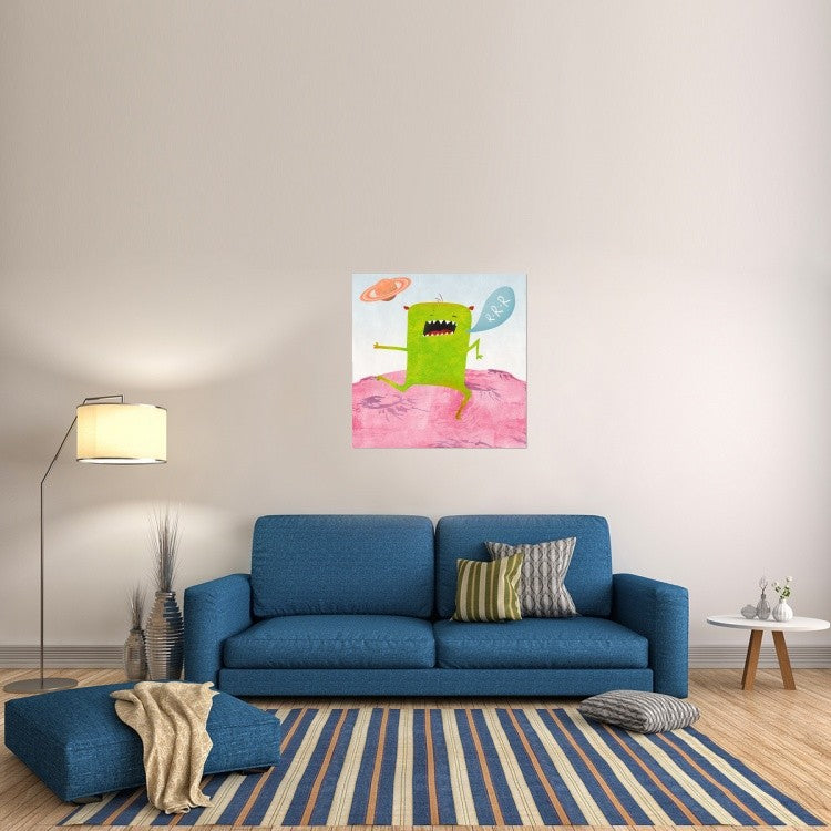 "Alien Friend Number 1" Stretched Canvas Giclee by Skip Teller, 36x36"