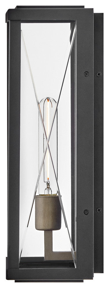 Hinkley Monte Medium Wall Mount Lantern, Black