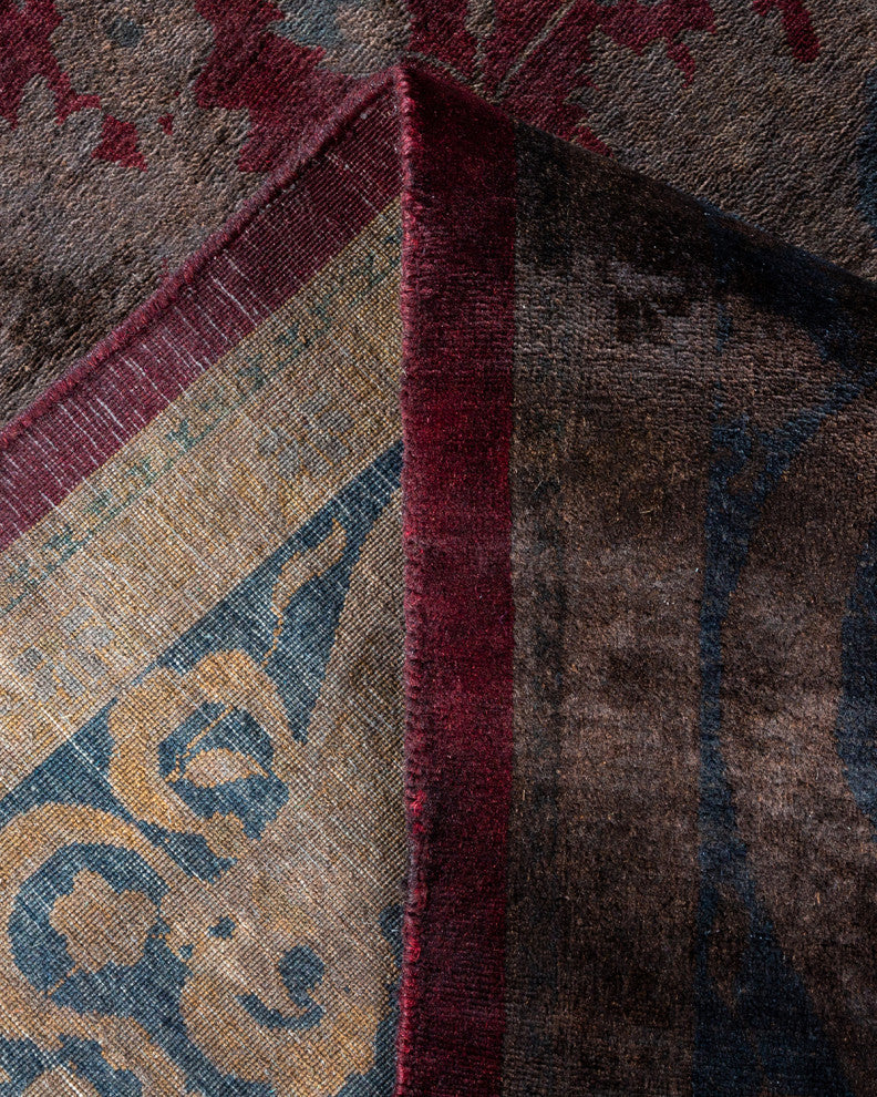 Fine Vibrance, One-of-a-Kind Hand-Knotted Area Rug Red, 9'' 0 x 12'' 1