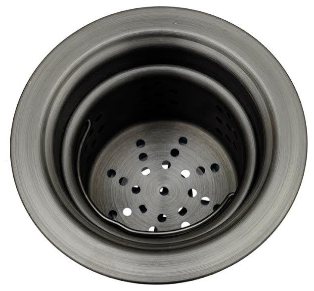 Starstar Kitchen Sink Drain Assembly 3.5" Sink Opening Strainer, Set of 2, Black