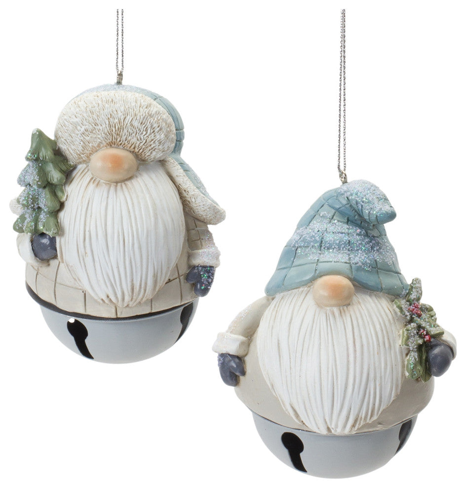 Gnome Sleigh Bell Ornament, 12-Piece Set