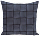 Basketweave Geometric Print Pillow, Blue, 18"x18"
