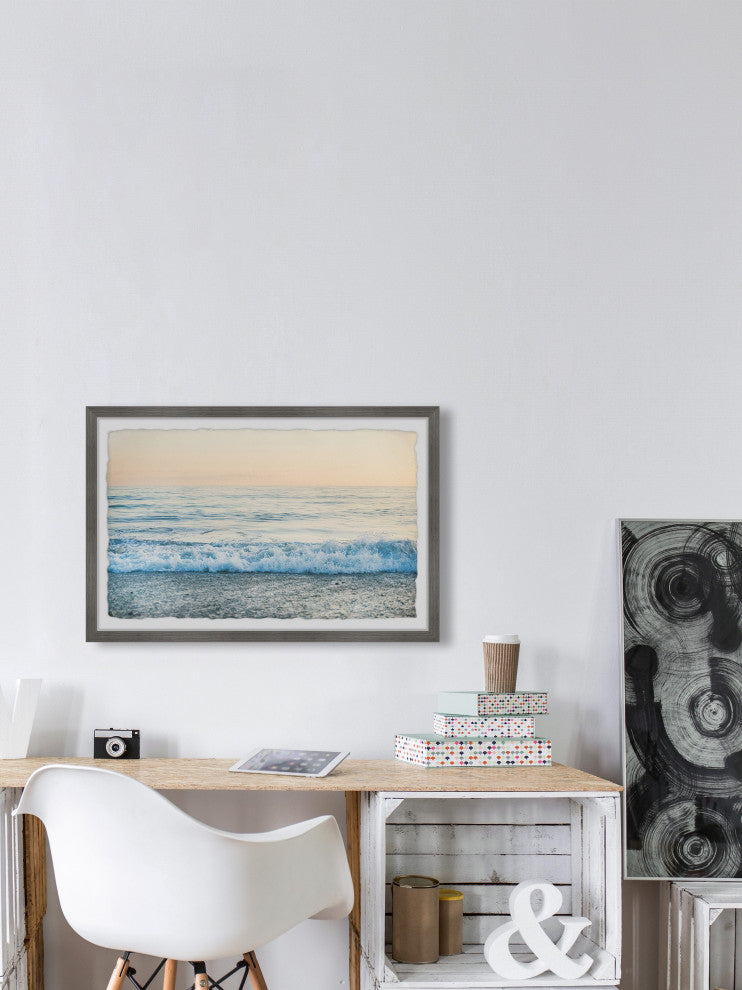 "Watching the Waves" Framed Painting Print, 12x8