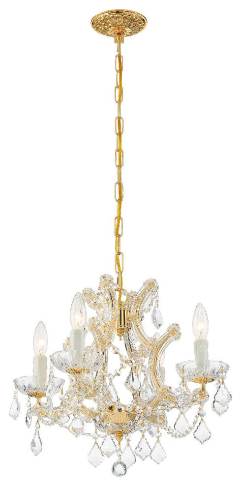 Crystorama Lighting Group 4474-CL-MWP Maria Theresa 4 Light 17"W - Polished