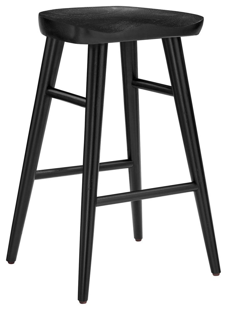Saville Backless Wood Counter Stools - Set of 2