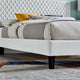 Platform Bed Frame, King Size, Gray, Velvet, Modern, Bedroom Guest Suite