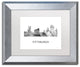 Marlene Watson 'Pittsburgh Pa Skyline' Matted Art, Silver Frame, White, 14x11