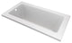 CHI White Acrylic Extra Deep Drop-In Bathtub End Drain by Valley Acrylic, White,