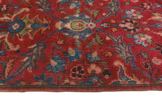 Fine Vintage Distressed Quintin Red/Blue-Grey Runner, 3'3 x 12'10