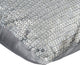 Silver Decorative Pillow Covers 22"x22" Silk, Passion In Steel