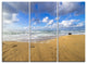 "Sea Beach on Cloudy Winter Day" Metal Wall Art, 3 Panels, 36"x28"