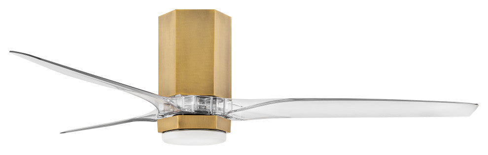 Hinkley Facet LED Ceiling Fan, Heritage Brass, 52"