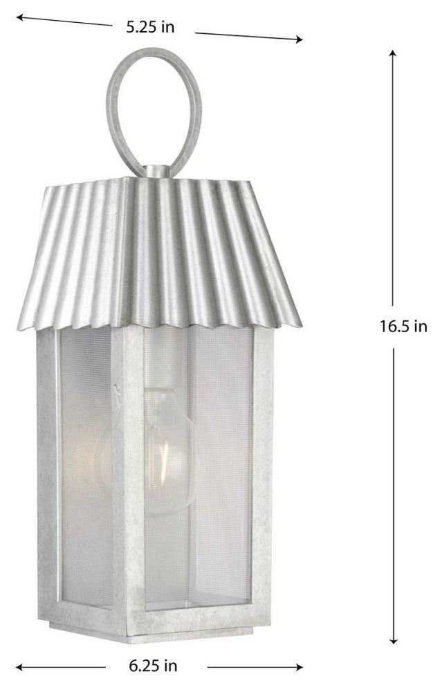 POINT DUMEÂ® Hook Pond Galvanized Finish Outdoor Wall Lantern with DURASHIELD