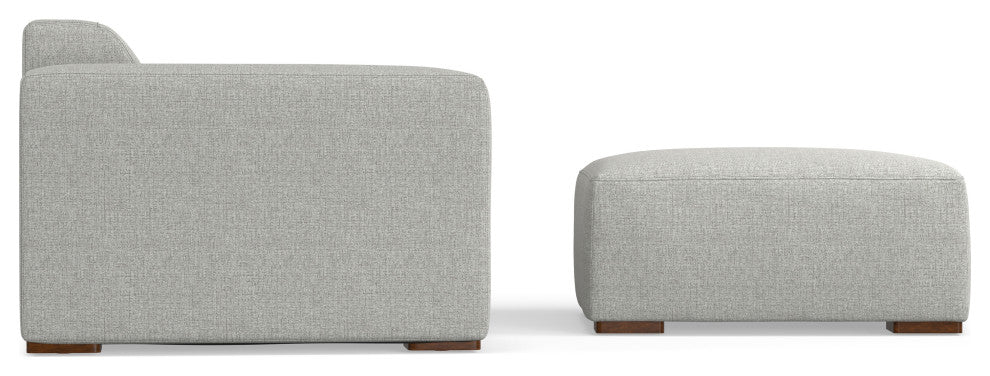 Rex 3-Seater Modular Sofa and Ottoman Set in Tightly Woven Performance Fabric