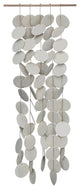 56 Inches Handmade Paper Mache Wall Hanging, Cream