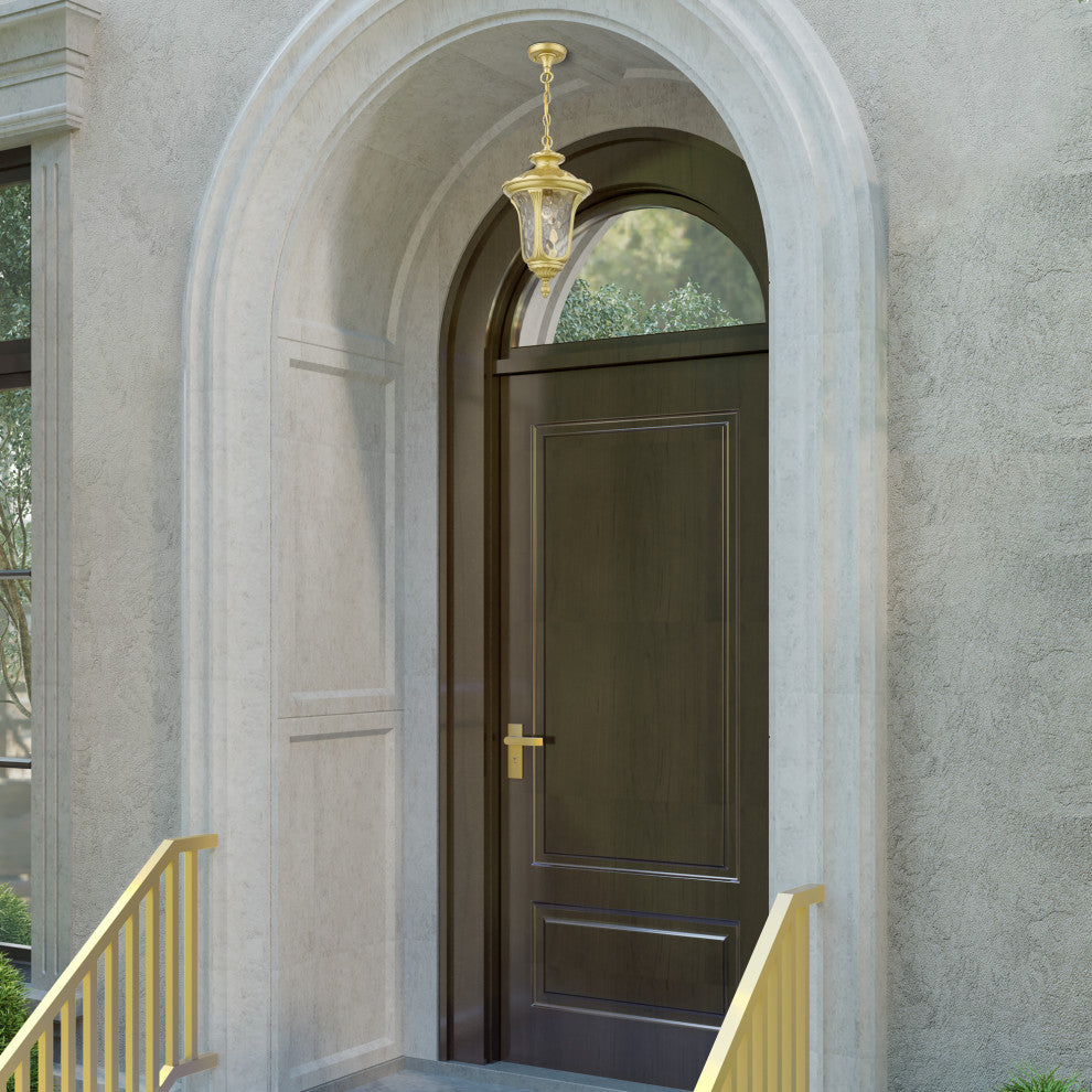 Oxford 1-Light Soft Gold Outdoor Medium Pendant Lantern